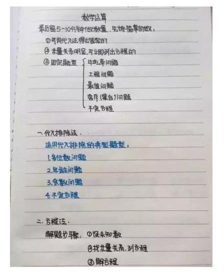 行測公式記不??？學(xué)霸幾張筆記就搞定了！