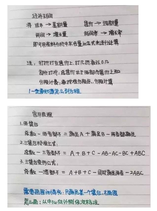 行測公式記不??？學(xué)霸幾張筆記就搞定了！